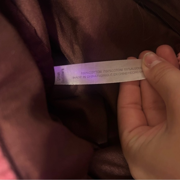 BDG URBAN OUTFITTERS CORDUROY Pink and brown burgundy Tote Bag - Picture 8 of 11